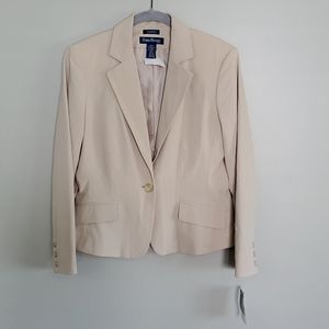 Evan Picone stone blazer size 10p